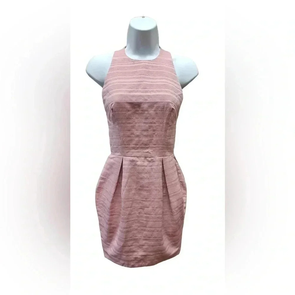 Asos Petites Pink Tulip Shaped Mini Sleeveless Dress Size 2